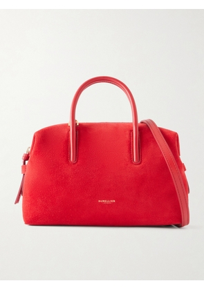 DeMellier - The Small Stockholm Leather-trimmed Suede Tote Bag - Red - One size