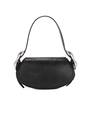 Alexander Wang Orb Small Flap Bag in Black.