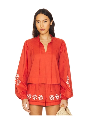 Ciao Lucia Salm Top in Red. Size S. Also in L, XS.
