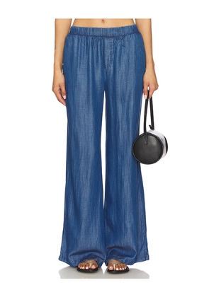 Bobi Wide Leg Pant in Blue. Size XL. Also in L.