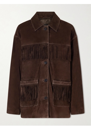 Nili Lotan - Fringed Suede Jacket - Brown - x small,small,medium,large,x large