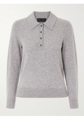 Nili Lotan - Prescott Cashmere Polo Shirt - Gray - x small,small,medium,large,x large
