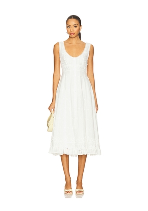 GUIZIO Florrie Eyelet Dress in White. Size L. Also in XXS.