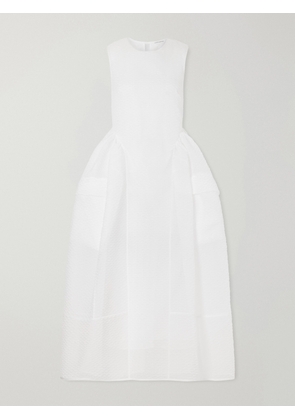 Cecilie Bahnsen - Duana Lace-trimmed Cloqué Dress - White - UK 6,UK 8,UK 10,UK 12,UK 14