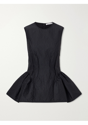 Cecilie Bahnsen - Daimi Ruffled Cloqué Top - Black - UK 4,UK 6,UK 8,UK 10,UK 12,UK 14