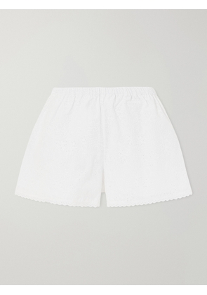 Loretta Caponi - Rosita Cotton Shorts - White - x small,small,medium,large,x large
