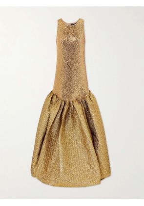 Dima Ayad - Sequined Cloqué Gown - Gold - XS,S,M,L