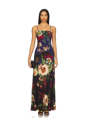Alice + Olivia Augusta Maxi Dress in Blue. Size 6. Also in 2.