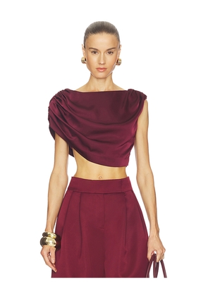 Camila Coelho Vionetta Top in Burgundy. Size XS. Also in M.