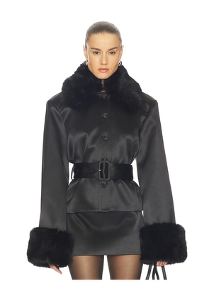 Camila Coelho Julieta Jacket in Black. Size L. Also in M, S.