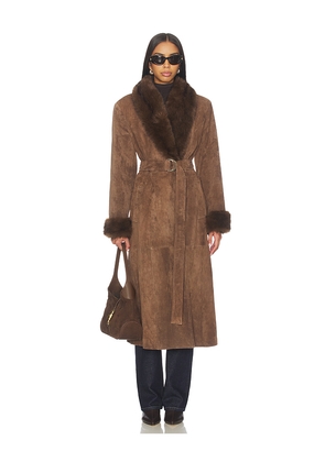 Ducie Dapne Coat in Brown. Size L. Also in S.