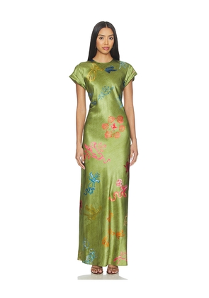 Alejandra Alonso Rojas Nausheen Dress in Green. Size 0. Also in 2, 4, 6.
