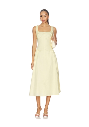 Elodie the Label Calista Dress in Lemon. Size L. Also in M, S, XL, XS.