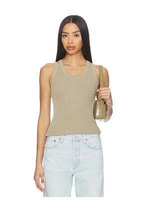 AGOLDE Poppy Tank Top in Sage. Size L. Also in M, S, XS.