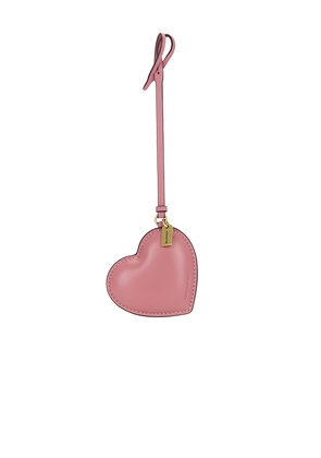 Coach Heart Puffy Bag Charm in Mauve.