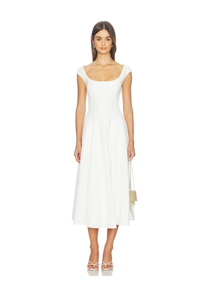 GUIZIO Leila Twill Dress in Ivory. Size M. Also in S, XS.