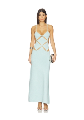 DELFI Gaia Long Dress in Baby Blue. Size L. Also in M, S.