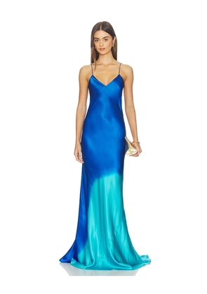 Alejandra Alonso Rojas Bias Slip Gown in Blue. Size 0. Also in 2, 8.