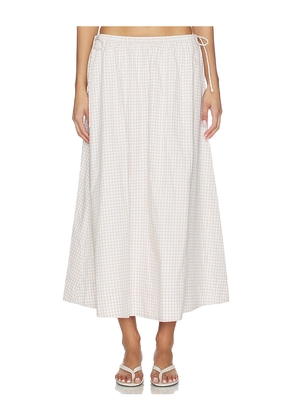 Elodie the Label Vionnet Skirt in Taupe. Size L. Also in M, S, XL, XS.