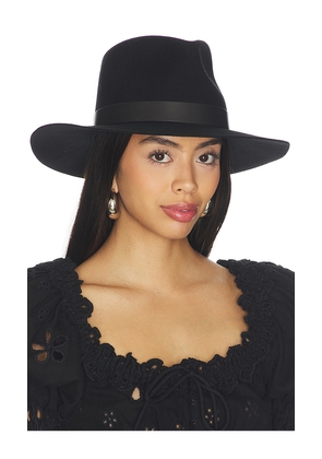 Janessa Leone Ross Fedora Hat in Black. Size L. Also in M, S.