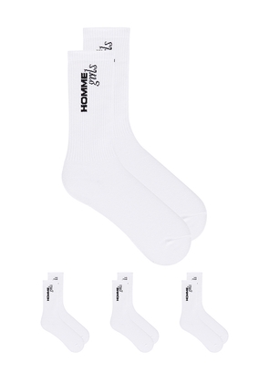 HOMMEgirls HG Socks in White.