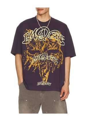 Fox Racing Image Print Midweight Tee in Purple. Size L. Also in M, S, XL/1X.