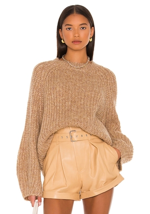 L'Academie Sonoma Crew Neck Sweater in Tan. Size XS. Also in S.