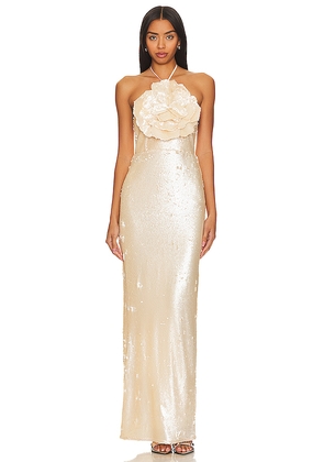 Lovers and Friends x Rachel Lilium Gown in Beige. Size M. Also in L.