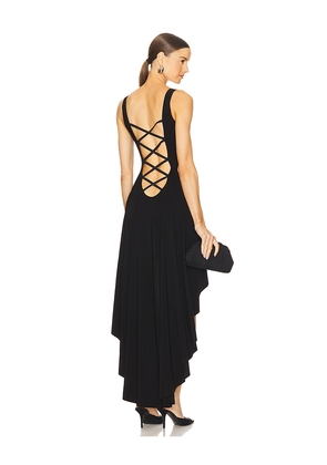 Norma Kamali Hi Low Sleeveless Gown in Black. Size M. Also in XL.