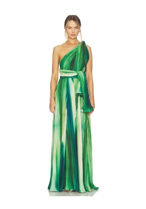 Mayle Vasquez Affluent Maxi Dress in Green. Size M. Also in L, S, XS.