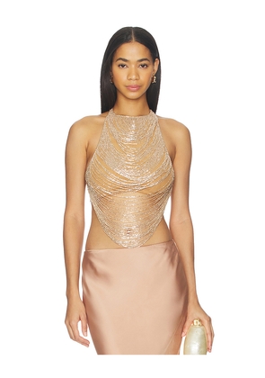 MAY MASHIAH Nina Top in Metallic Gold. Size S. Also in XS.