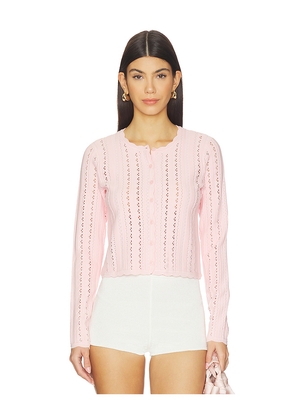 LoveShackFancy Peridot Cardigan in Pink. Size L. Also in M, S, XL, XS.