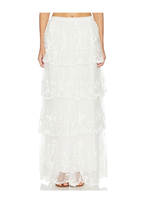 LoveShackFancy Celesa Skirt in Ivory. Size 10. Also in 12, 8.