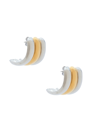 Mazin Jewels Maya Earrings in Metallic Silver,Metallic Gold.