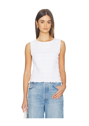 Madewell Sachi Smoked Tank Top in White. Size L. Also in M, S, XL, XS, XXL, XXS.