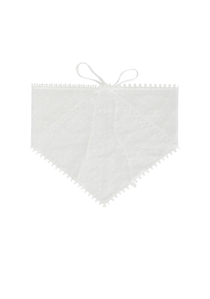 Lovers and Friends Josefina Triangle Scarf in White.
