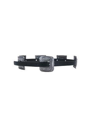 Lovers and Friends Bella Buckle Belt in Black.
