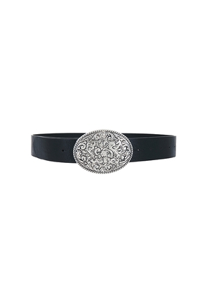 Lovers and Friends Braxton Buckle Belt in Black.