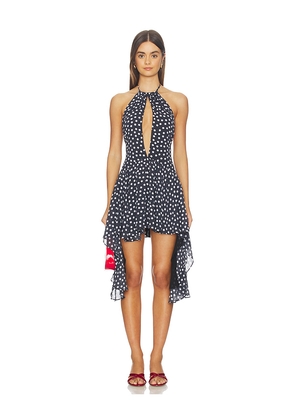 MAJORELLE Lita Mini Dress in Black,White. Size L. Also in M, S, XL, XS, XXS.