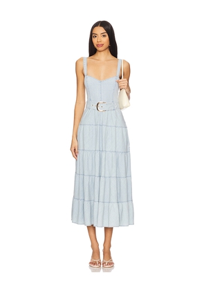 Show Me Your Mumu Lainey Midi Dress in Baby Blue. Size M. Also in L, S.
