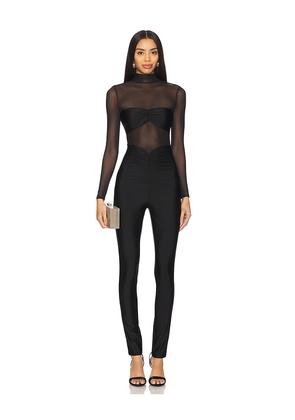 SEROYA X Revolve Brietta Bandeau Mesh Catsuit in Black. Size M. Also in XS.