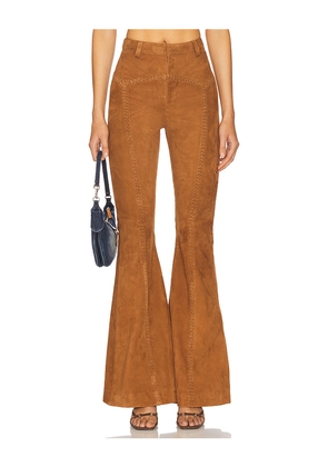 retrofete Manuela Suede Pant in Cognac. Size XS. Also in L.