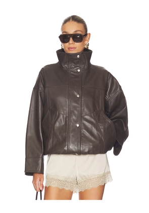 Rohe Reinvented Leather Jacket in Chocolate. Size 32. Also in 36.