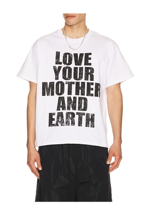 Ryoko Rain Love Your Mother Tee in White. Size L. Also in M, S, XL/1X.