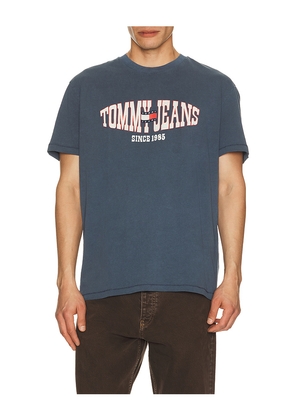 Tommy Jeans Waving Flag Tee in Navy. Size L. Also in M, S, XL/1X, XS.