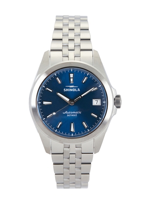 Shinola Circadian Monster 36mm Watch in Metallic Silver.