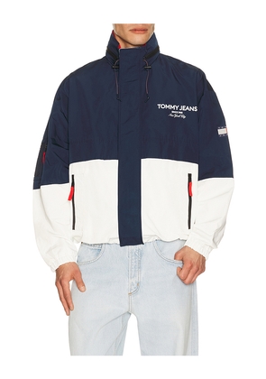 Tommy Jeans Colorblock Windcheater Jacket in Navy,White. Size L. Also in M, S, XL/1X, XS.