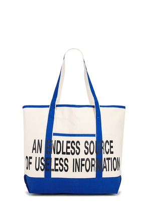 Pleasures Zine Shopper Tote Bag in Blue.