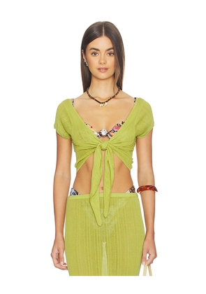 Solid & Striped The Rianne Top in Green. Size L. Also in M, S, XL, XS.