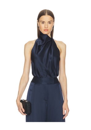 The Sei Draped Halter Top in Navy. Size 0. Also in 10, 2, 4, 6, 8.